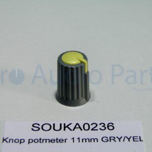 KA0236 – Potmeter knop 11MM GRY/YEL D-Shaft