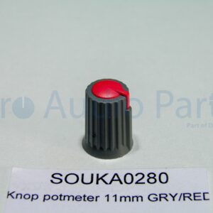 KA0280 – Potmeter knop 11MM GRY/RED D-Shaft