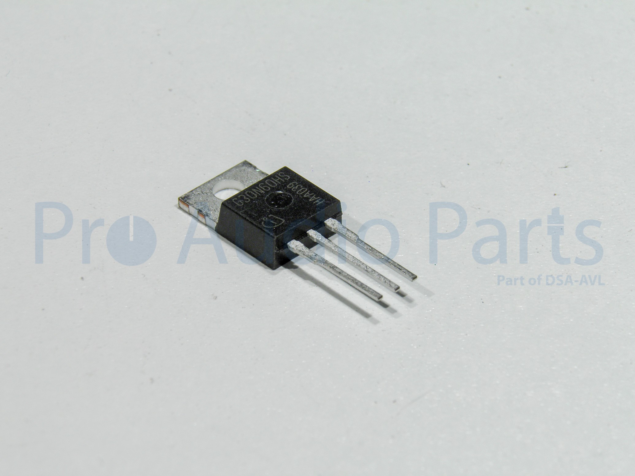 Transistor G30N60 o.a. Crown DCi 2|2400N, DCi 4|2400N, IT12000HD,  IT4000, IT5000HD, IT6000, IT8000, T9000HD,  ITHD, MA12000i , MA5000i,  MA9000i Obsolete TO-220 uitvoering ( end of life) Crown part nummer 136291-1 & 138497-1