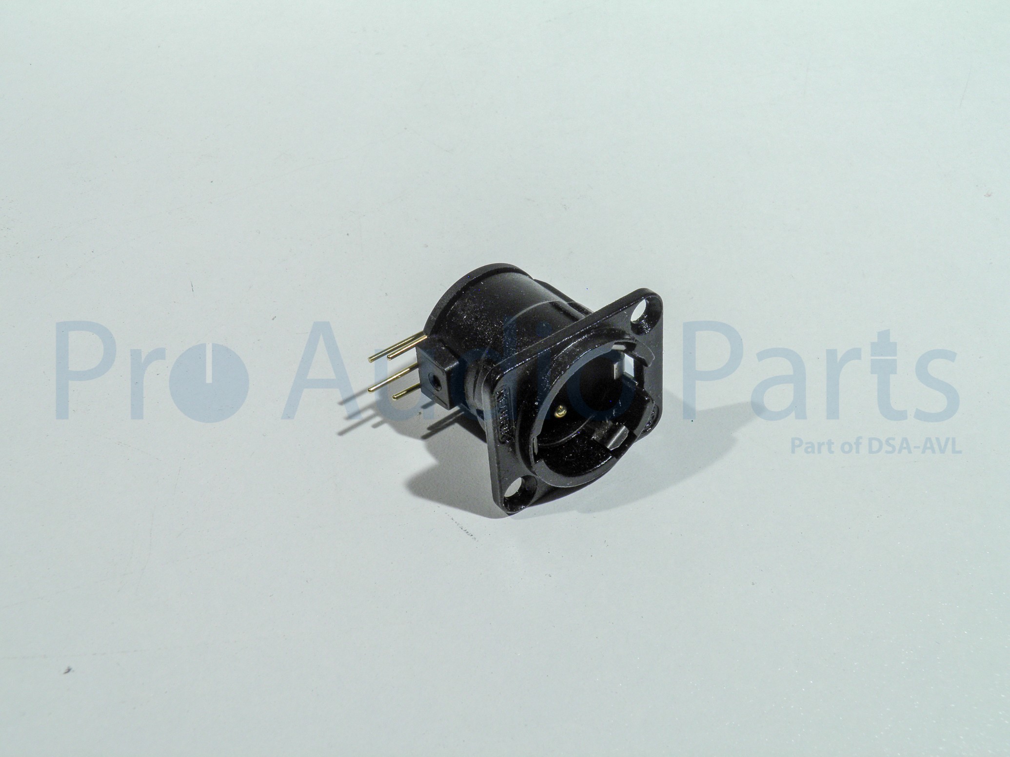 NC3MD-H-B - Neutrik XLR 3P male PCB mount Black